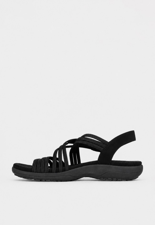 Sandalia deportiva Skechers Reggae Slim Sunnyside negra con Memory Foam