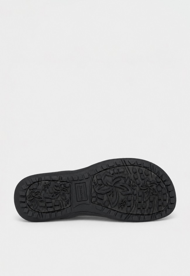 Sandalia deportiva Skechers Reggae Slim Sunnyside negra con Memory Foam