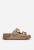 Sandalias Yokono Wiwi 003 tostado de piel con plataforma cómoda