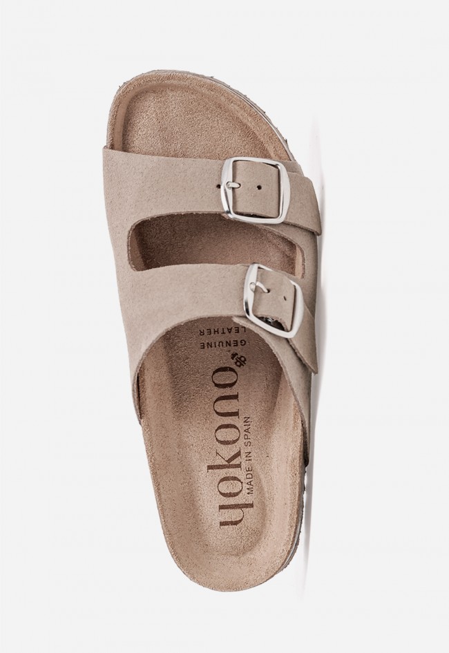 Sandalia mujer Yokono MABUL-700 tostado en piel, comodidad natural con estilo effortless