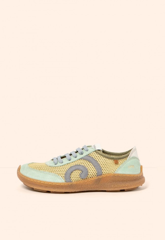 Zapatilla barefoot El Naturalista Oroel olive para caminar libre con estilo natural