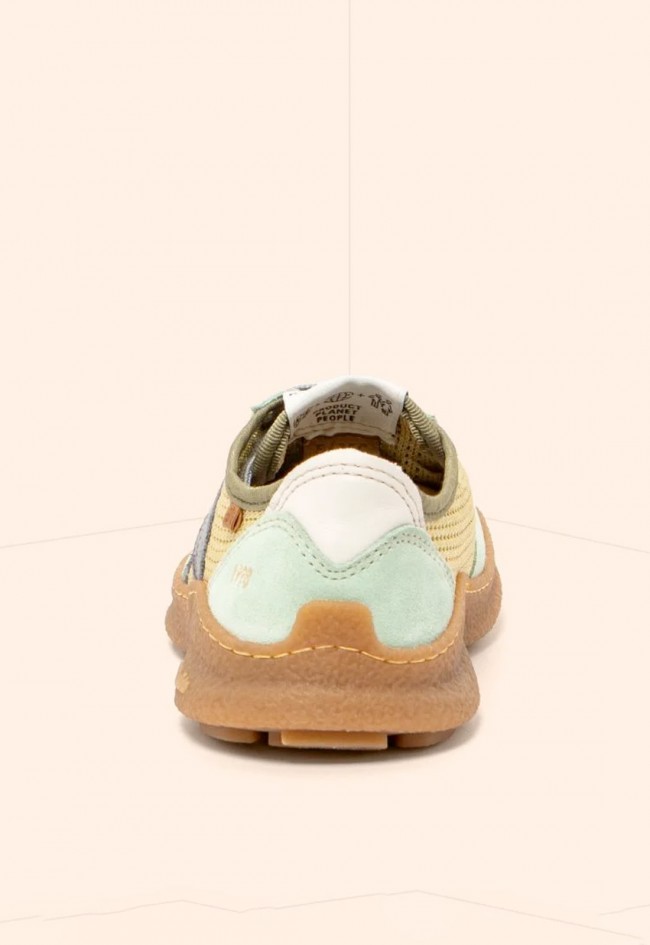 Zapatilla barefoot El Naturalista Oroel olive para caminar libre con estilo natural