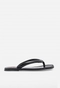 Sandalia de dedo de piel Porronet Amber negra para un verano minimal chic