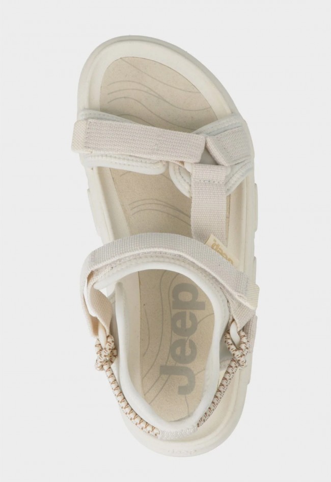 Sandalia deportiva de mujer Jeep Pampa off white, comodidad outdoor con estilo effortless