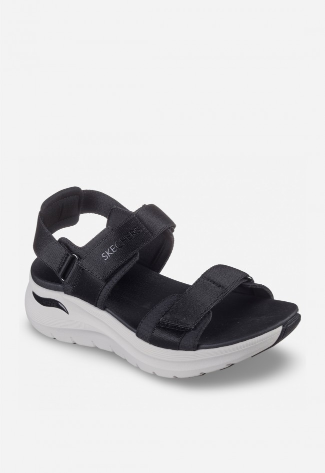 Sandalias Skechers Arch Fit 2.0 Go-Getter mujer negro/blanco, confort deportivo para caminar con seguridad