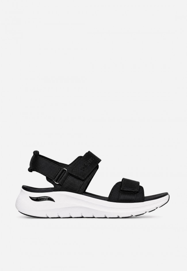 Sandalias Skechers Arch Fit 2.0 Go-Getter mujer negro/blanco, confort deportivo para caminar con seguridad