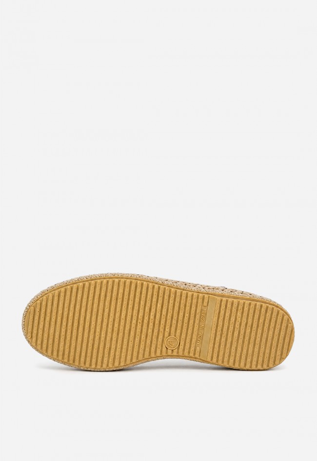 Alpargata de hombre Verbenas TOM taupe en textil calado y esparto, frescura mediterránea con estilo