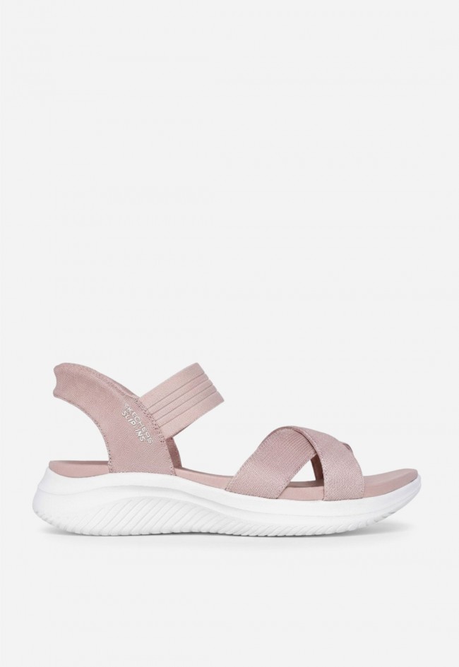 Sandalia deportiva mujer Skechers Slip-ins Ultra Flex 3.0 rosa, confort fácil con actitud sporty chic