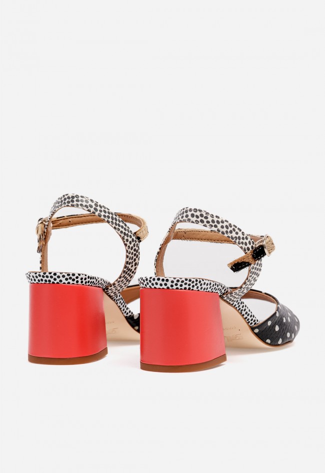 Sandalia de tacón mujer GLO Chija piel estampada trendy chic, pisa con actitud fashion