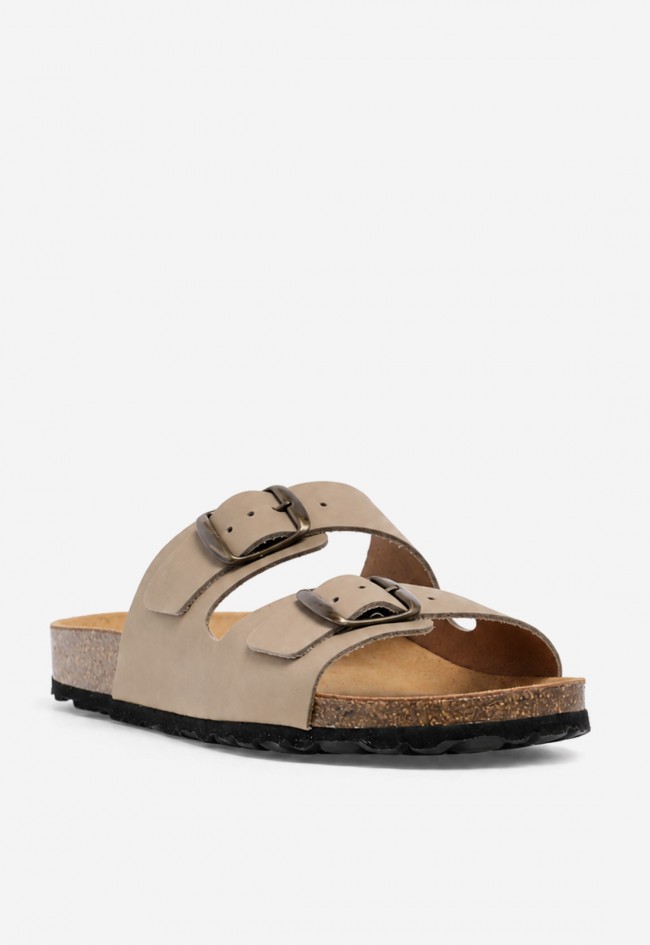 Sandalia bio VAS 3195 SP de hombre en piel color arena