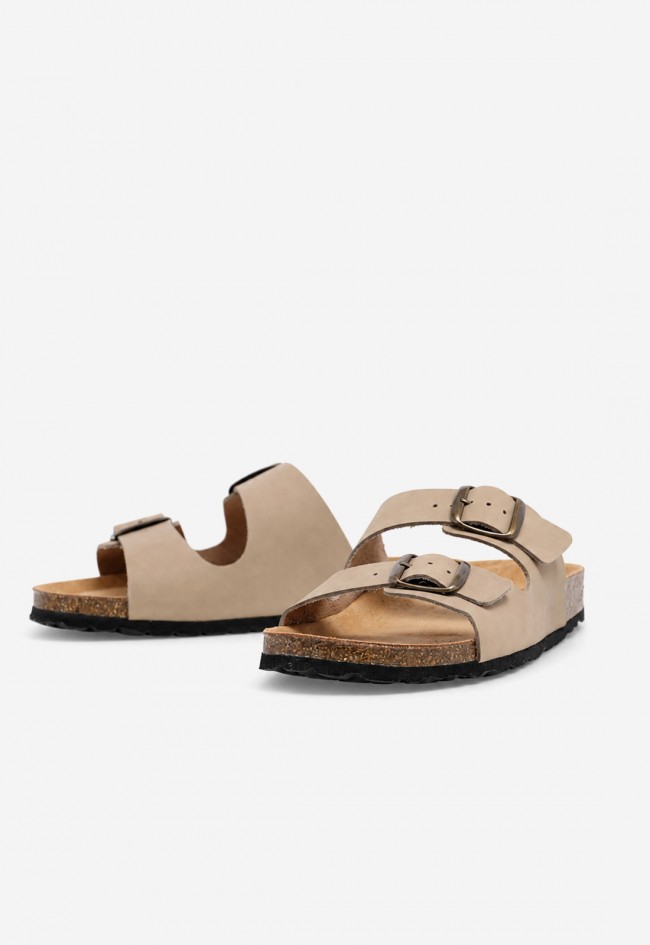Sandalia bio VAS 3195 SP de hombre en piel color arena