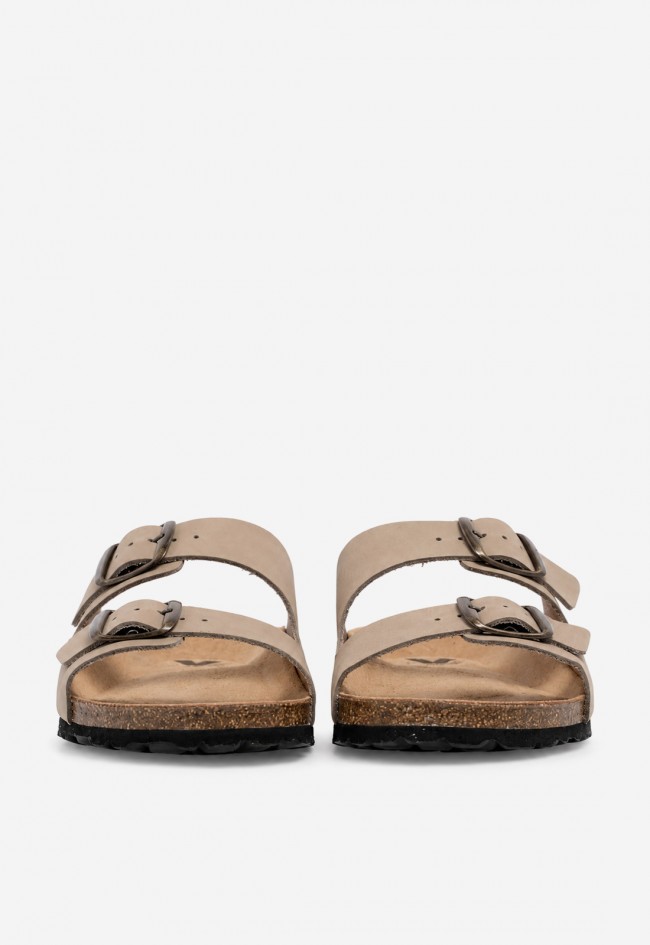 Sandalia bio VAS 3195 SP de hombre en piel color arena
