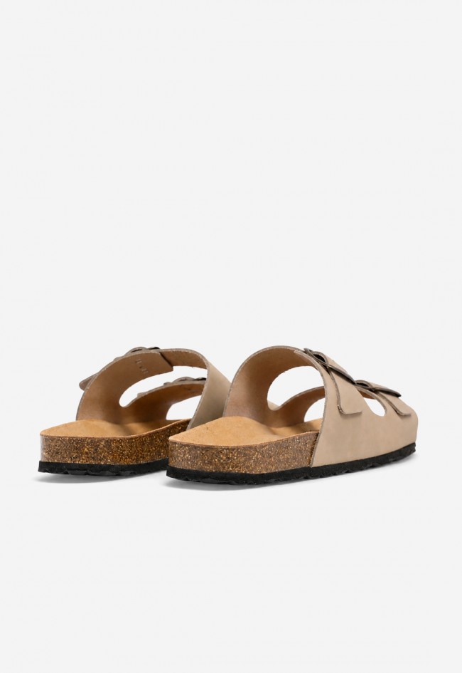 Sandalia bio VAS 3195 SP de hombre en piel color arena