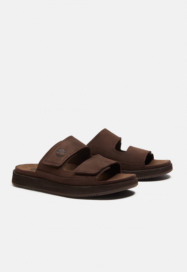 Sandalias Timberland Casco Cove de hombre en piel marrón con amortiguación TimberCush
