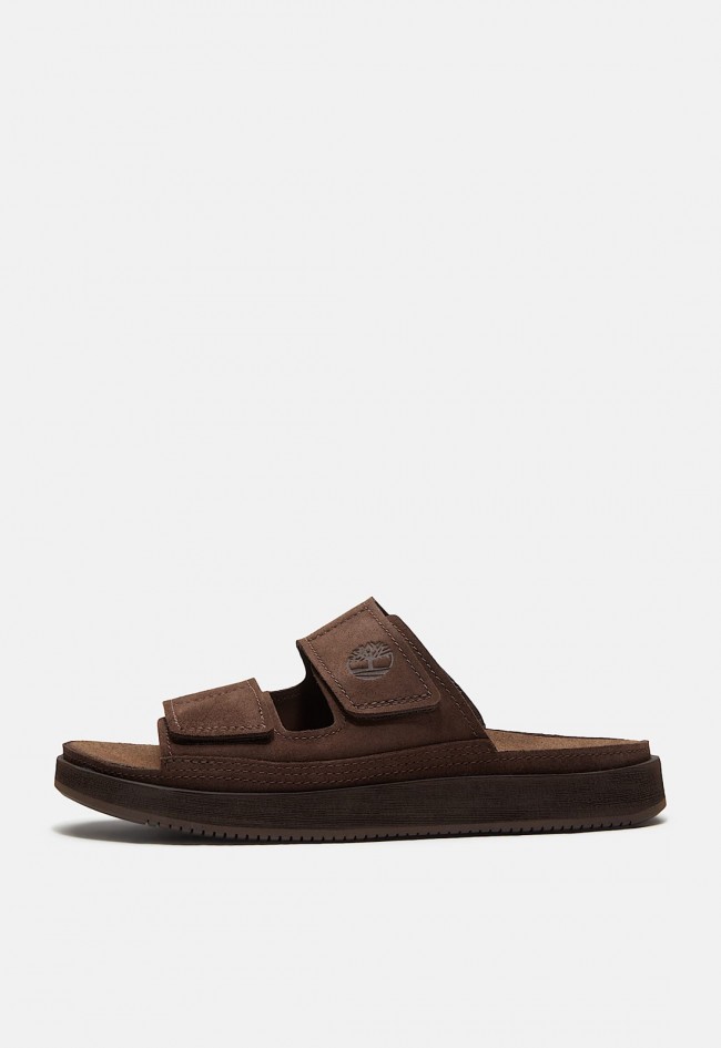 Sandalias Timberland Casco Cove de hombre en piel marrón con amortiguación TimberCush