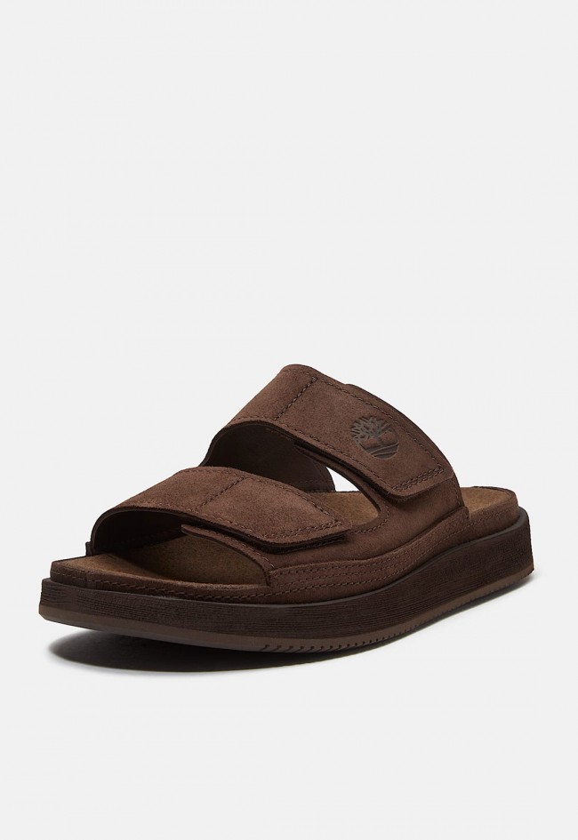 Sandalias Timberland Casco Cove de hombre en piel marrón con amortiguación TimberCush