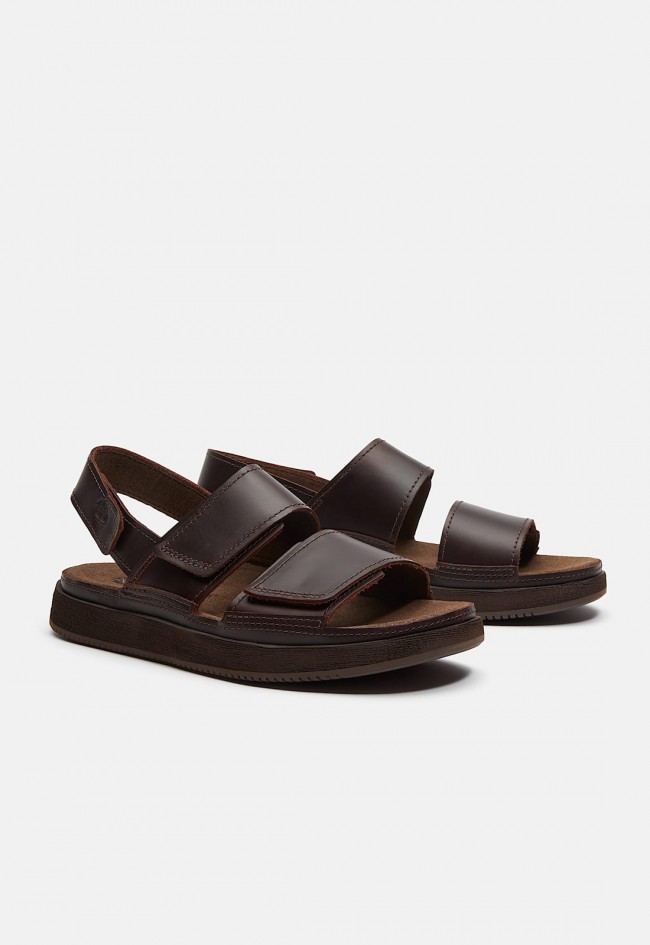 Sandalias Timberland Casco Cove de hombre marrón oscuro con tira trasera y confort TimberCush