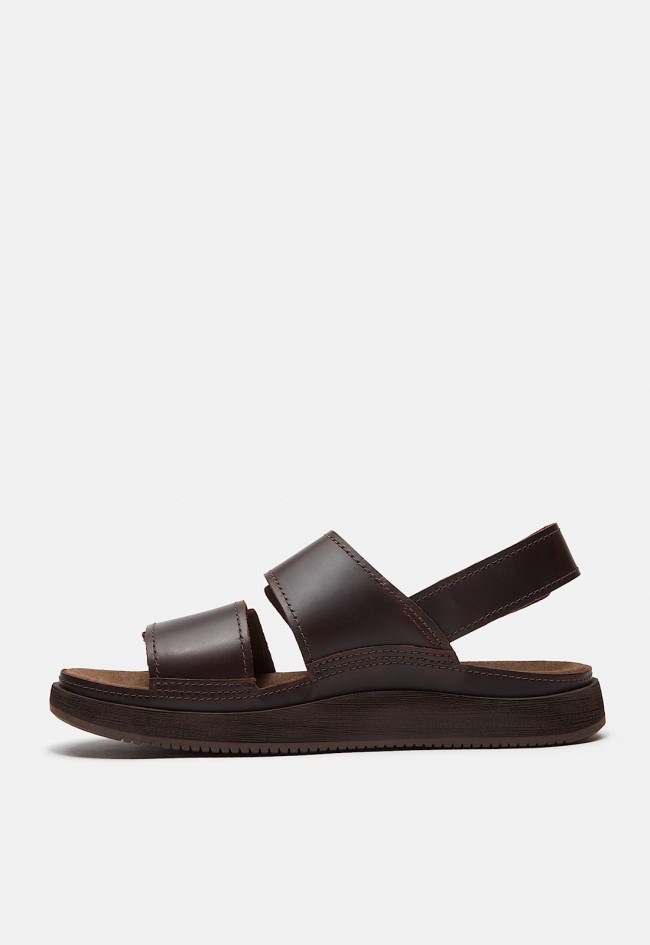 Sandalias Timberland Casco Cove de hombre marrón oscuro con tira trasera y confort TimberCush
