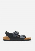 Sandalias Birkenstock Milano de hombre en piel natural negra con sujeción máxima
