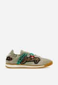 Zapatilla deportiva verde Movies EDX-02T de piel y textil, espíritu urbano con carácter