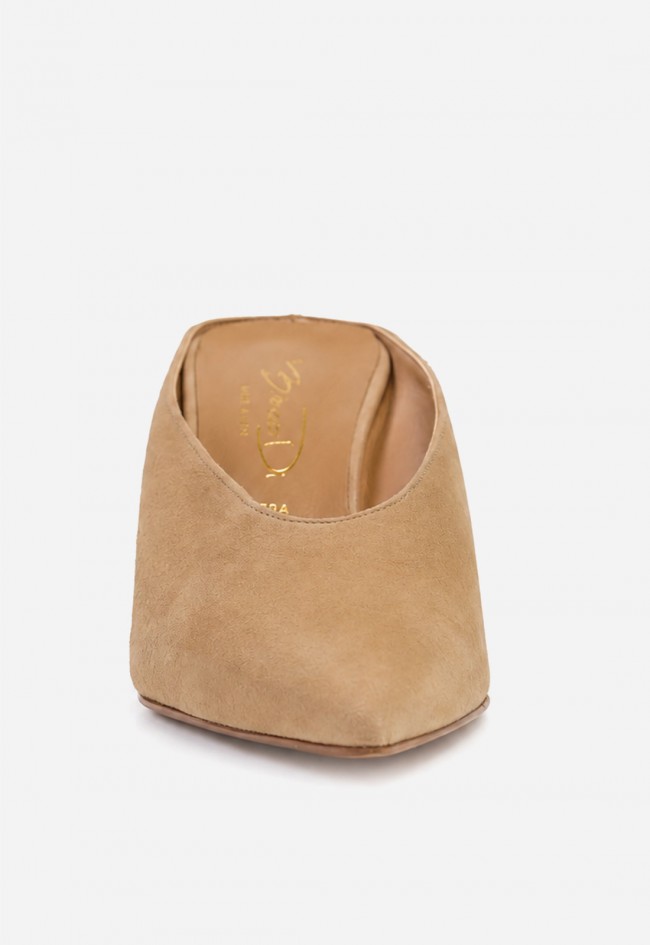 Zapato mule de cuña Canapé 1302 en piel camel – elegancia minimalista para elevar tus looks