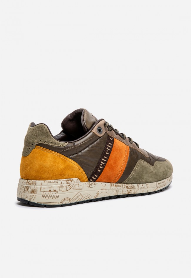 Zapatillas Cetti C-1370 de hombre kaki multicolor para recorrer el mundo con estilo