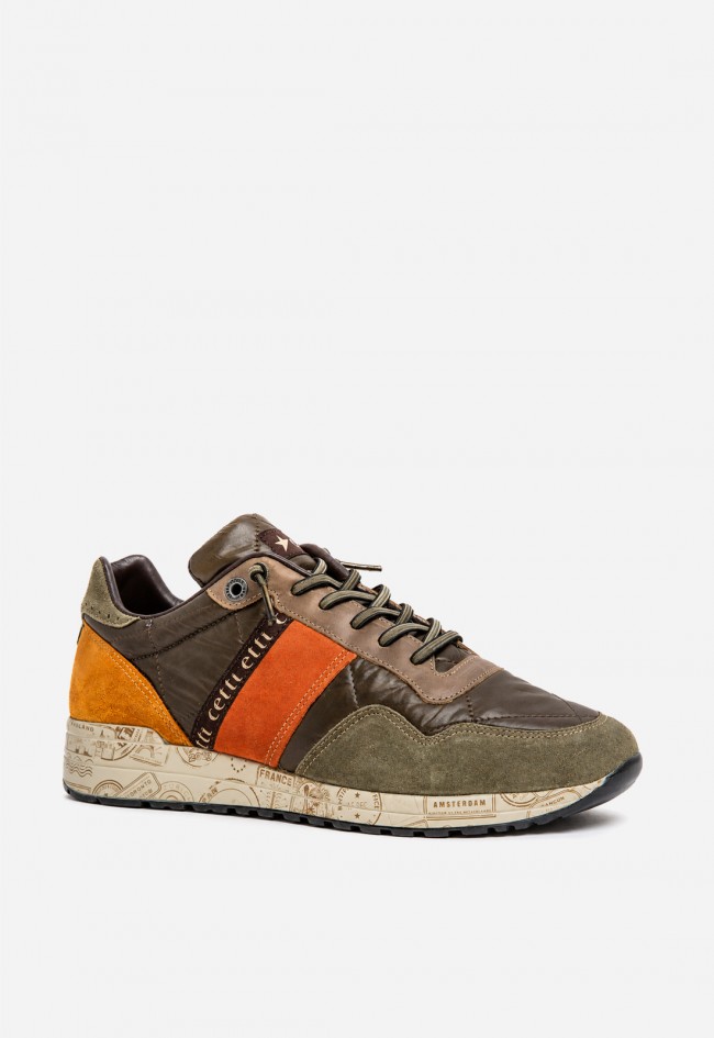 Zapatillas Cetti C-1370 de hombre kaki multicolor para recorrer el mundo con estilo