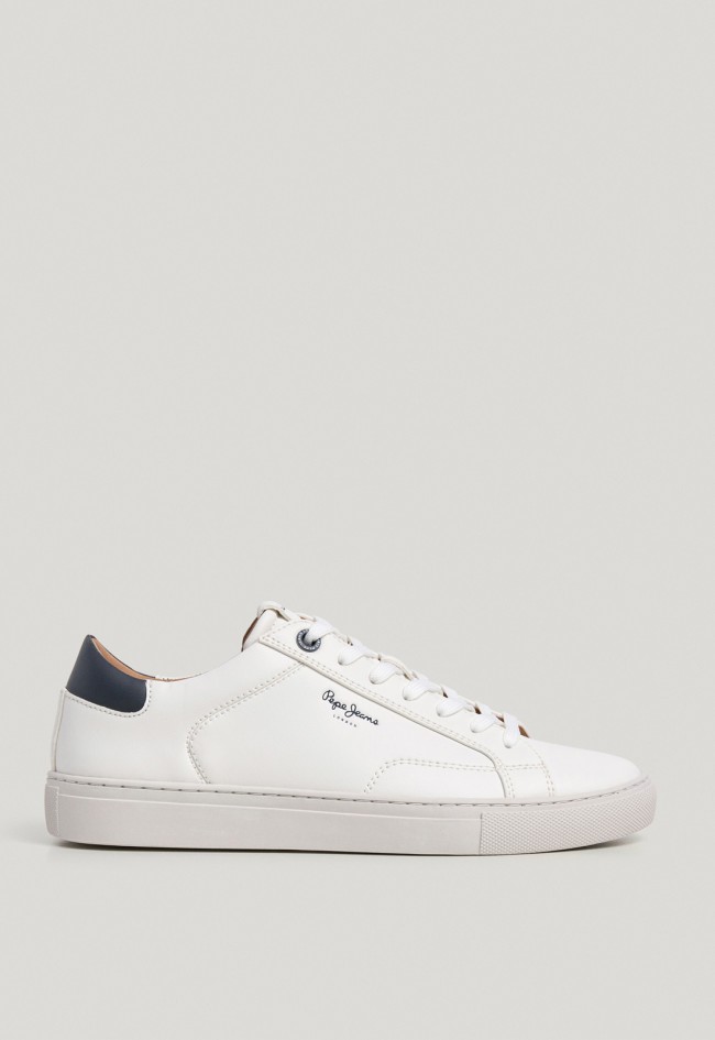 Zapatillas Pepe Jeans Joe para hombre blancas con suela cupsole para elevar tus looks urbanos