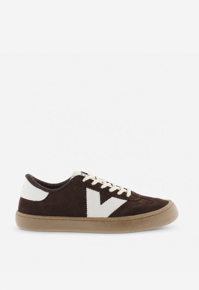 Zapatillas barefoot Victoria Olmo de piel serraje para mujer en chocolate para caminar con libertad