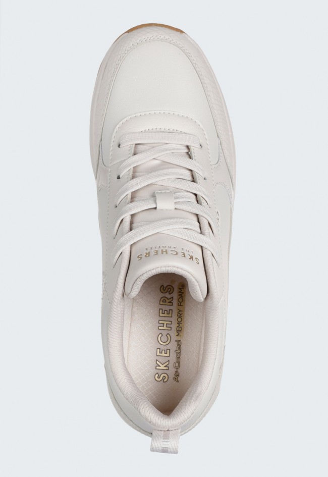 Zapatillas Skechers Billion 2 Fine Shine de mujer blanco roto para brillar a cada paso
