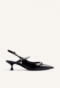 Zapatos destalonados Mary-Jane Gioseppo Sabin negros efecto charol para brillar con elegancia