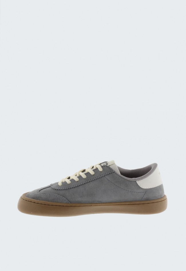 Victoria Olmo zapatillas barefoot de serraje gris para mujer – libertad natural con estilo urbano