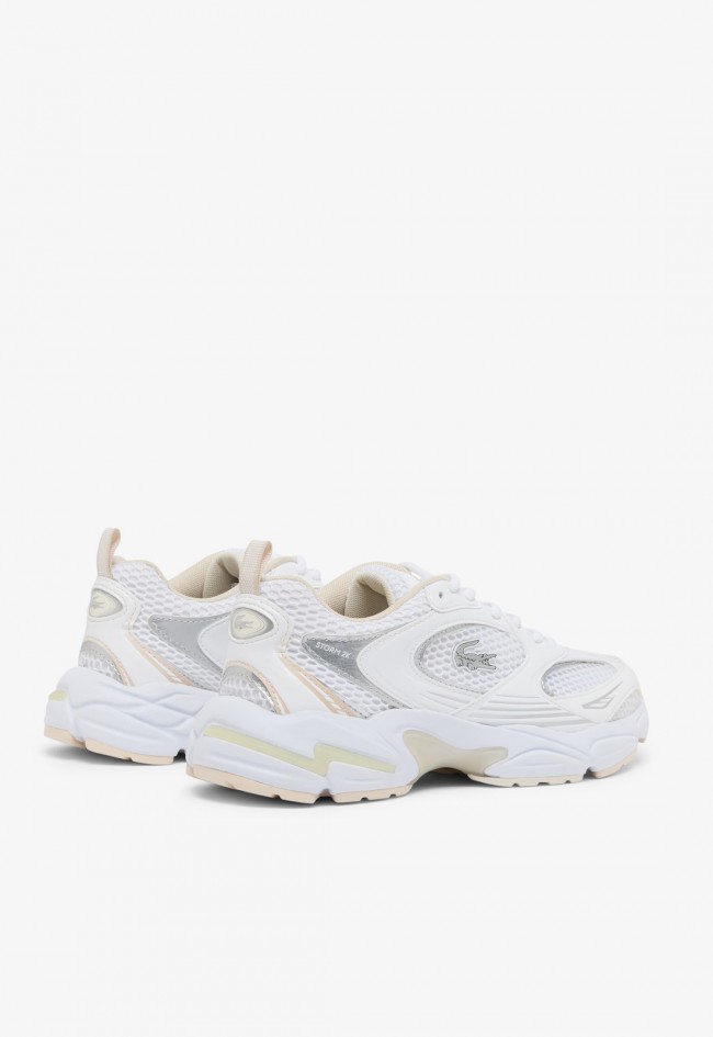 Zapatilla deportiva de mujer Lacoste Storm 96 2K en blanco, inspiración running con estilo actual