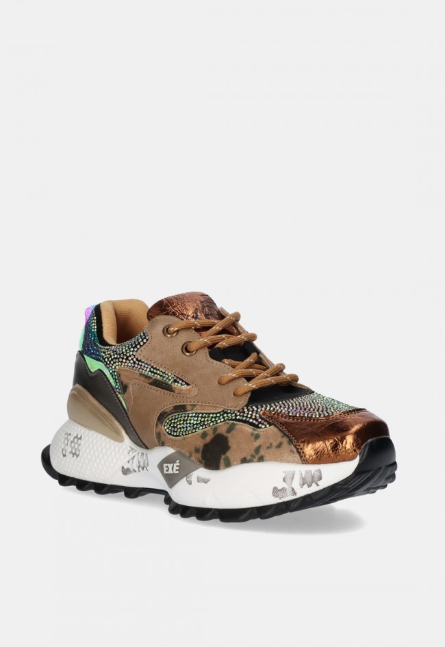 Zapatilla chunky de mujer EXE D190608-171 de material sintético, diseño llamativo y actual