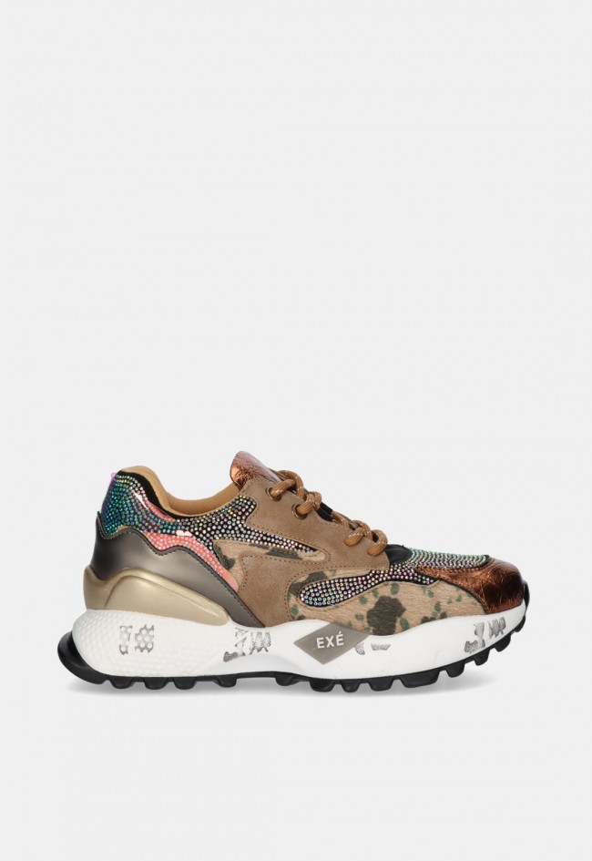 Zapatilla chunky de mujer EXE D190608-171 de material sintético, diseño llamativo y actual