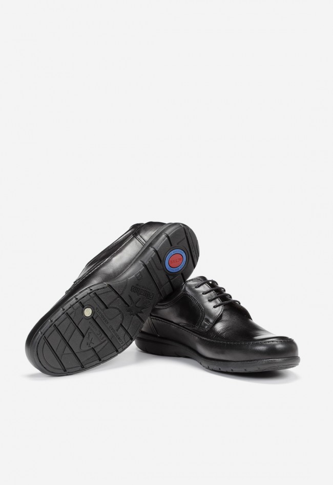 Zapato cómodo de hombre Fluchos Luca 8498 de piel negra con tecnología Shock Absorber