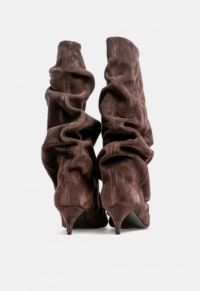 Bota de mujer The Icona Sarah de piel antracita, diseño italiano sofisticado