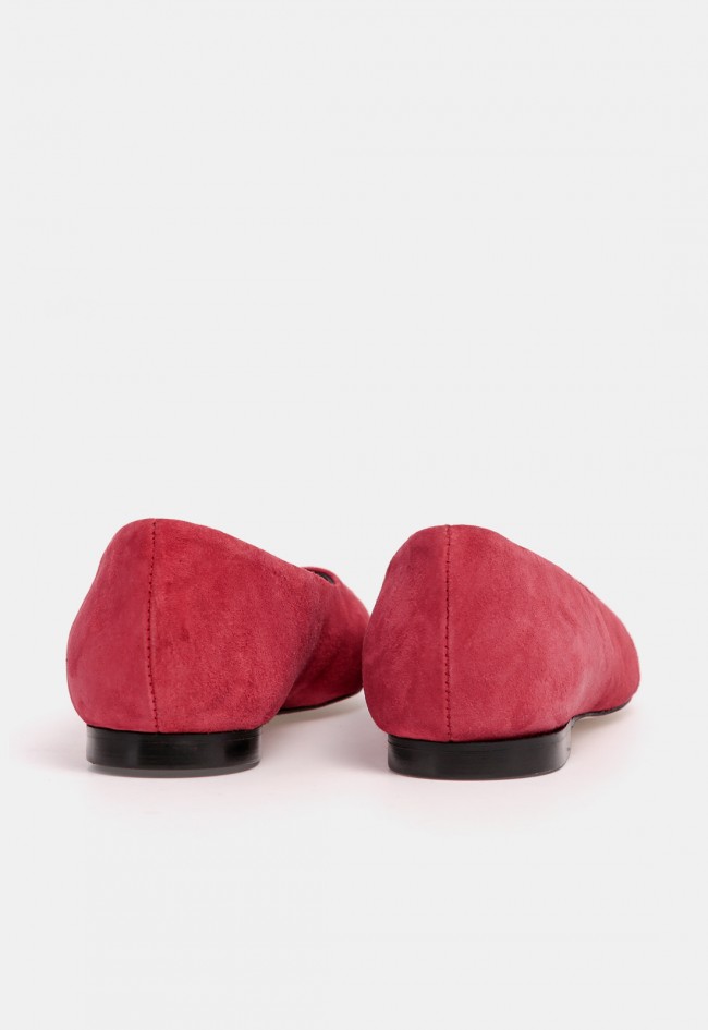 Zapato plano de mujer GLO Mila de piel roja, diseño exclusivo y elegante para VAS