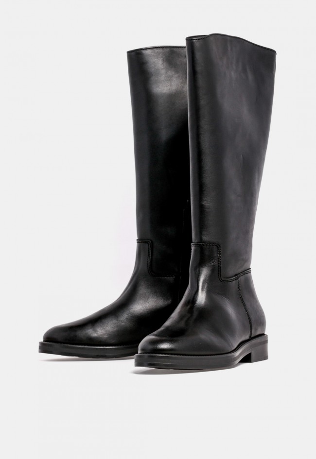 Bota hípica de mujer GLO Fara de piel negra, elegancia ecuestre para cada día