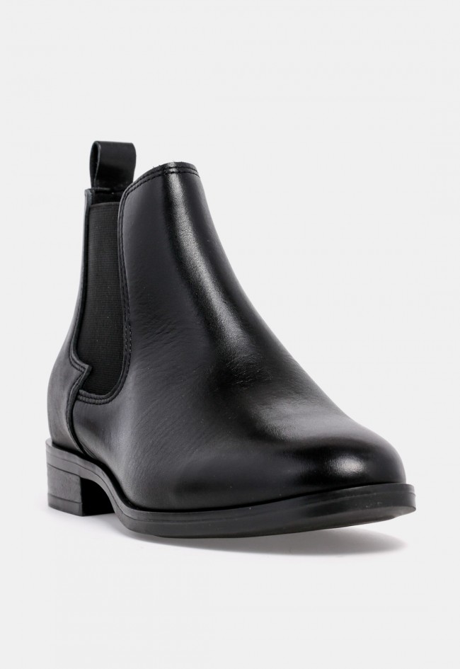 Botín Chelsea de mujer VAS 39244 de piel negra, estilo clásico y versátil para cada día