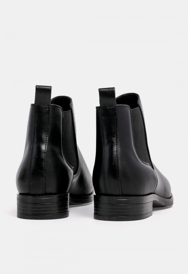 Botín Chelsea de mujer VAS 39244 de piel negra, estilo clásico y versátil para cada día