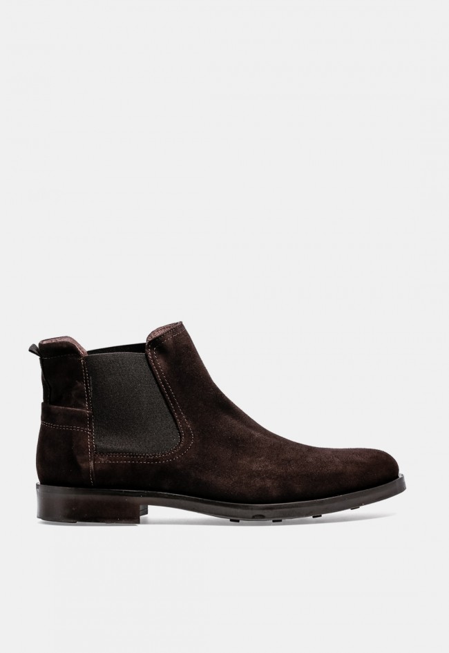 Botín Chelsea de hombre VAS 7005 de piel marrón chocolate, elegante y versátil