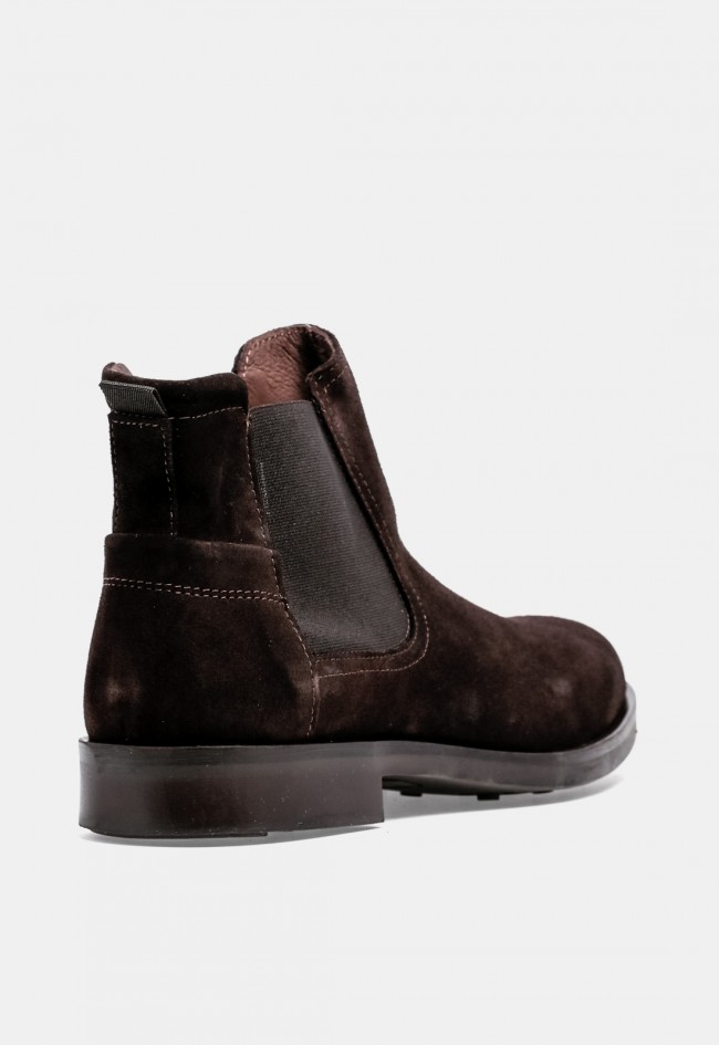 Botín Chelsea de hombre VAS 7005 de piel marrón chocolate, elegante y versátil