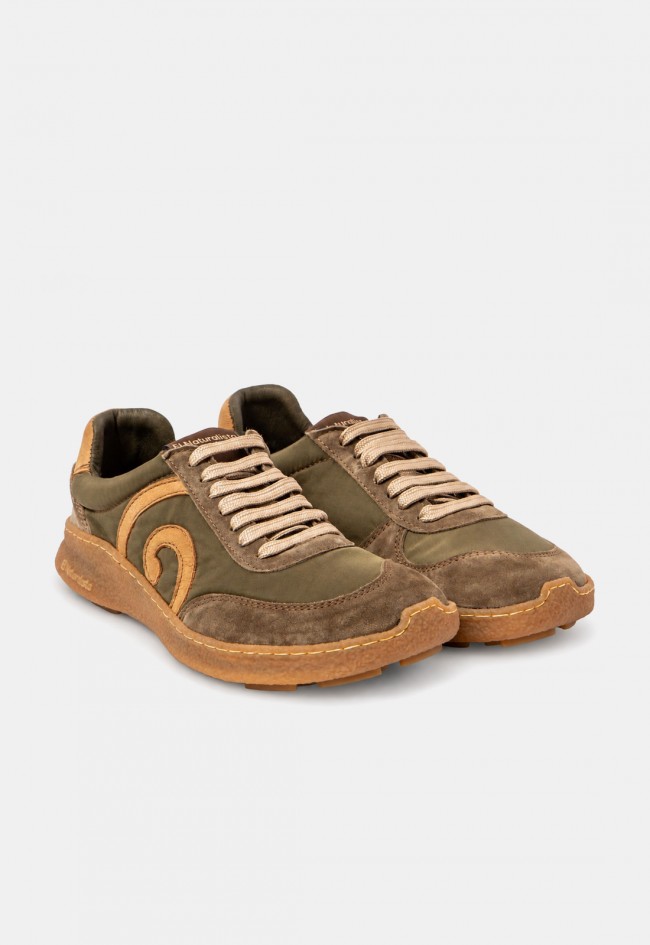 Zapatilla minimalista de hombre El Naturalista Oroel N5435A verde oliva