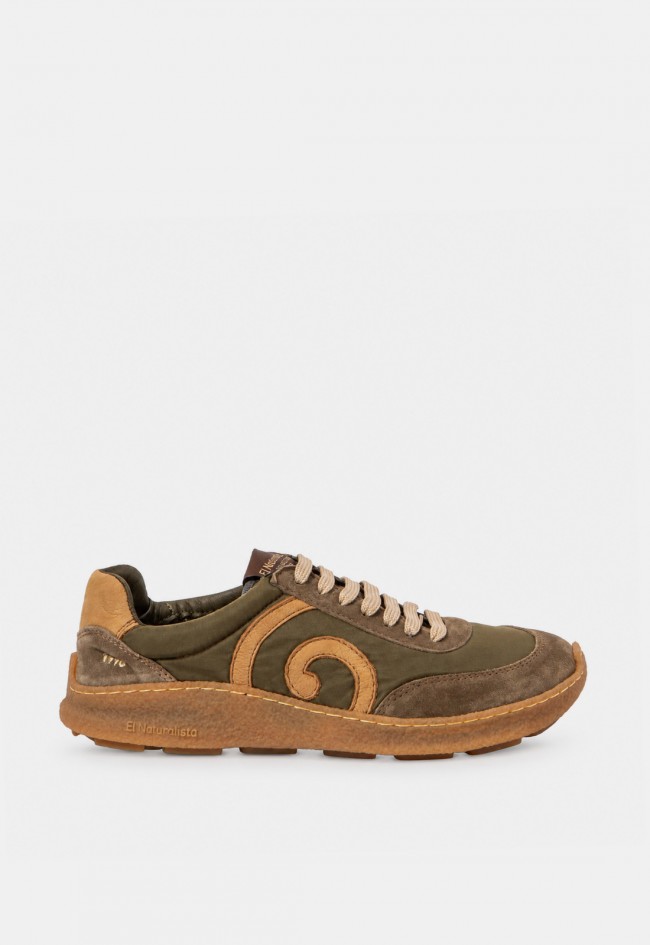 Zapatilla minimalista de hombre El Naturalista Oroel N5435A verde oliva