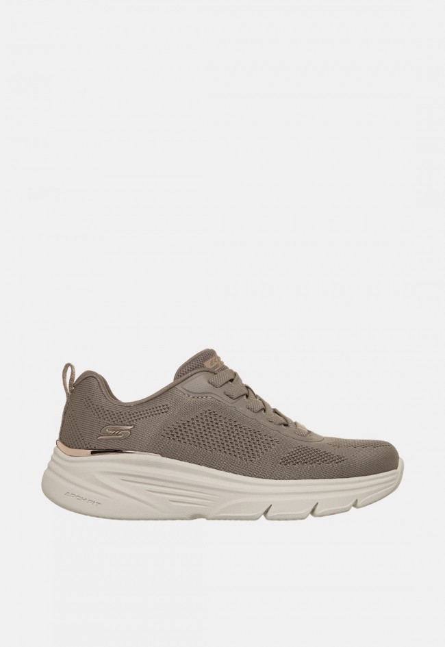 Zapatilla deportiva de mujer Skechers BOBS Arch Fit beige con plantilla extraíble