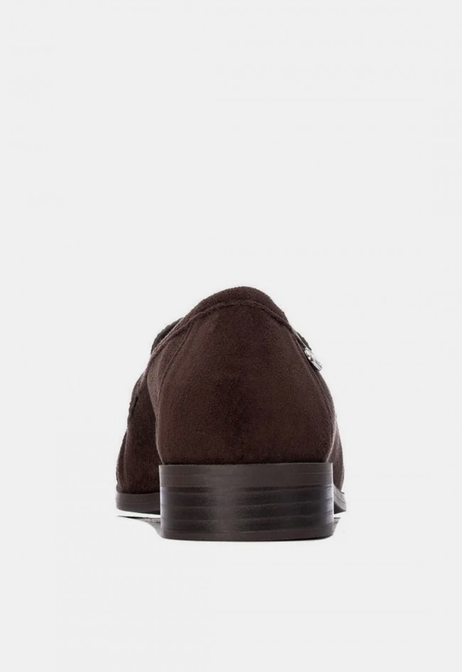 Mocasín XTI 14653401 de mujer marrón efecto serraje, elegancia para cada día