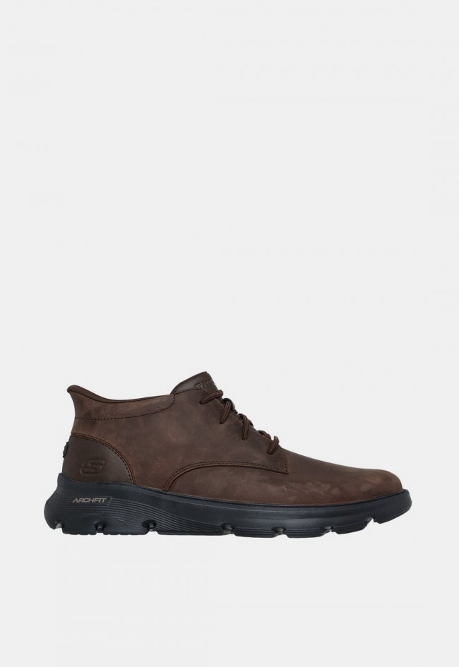 Botín Skechers Slip-ins Arch Fit Garza - Ridley de hombre en piel marrón