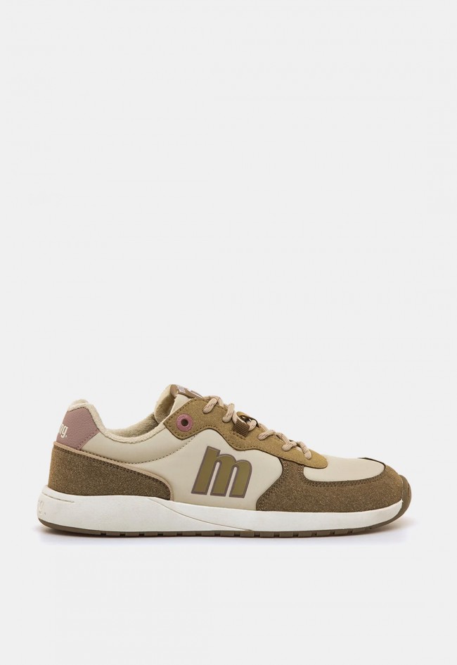 Zapatillas barefoot Mustang Free Apolo para mujer en beige, estilo retro y pisada natural