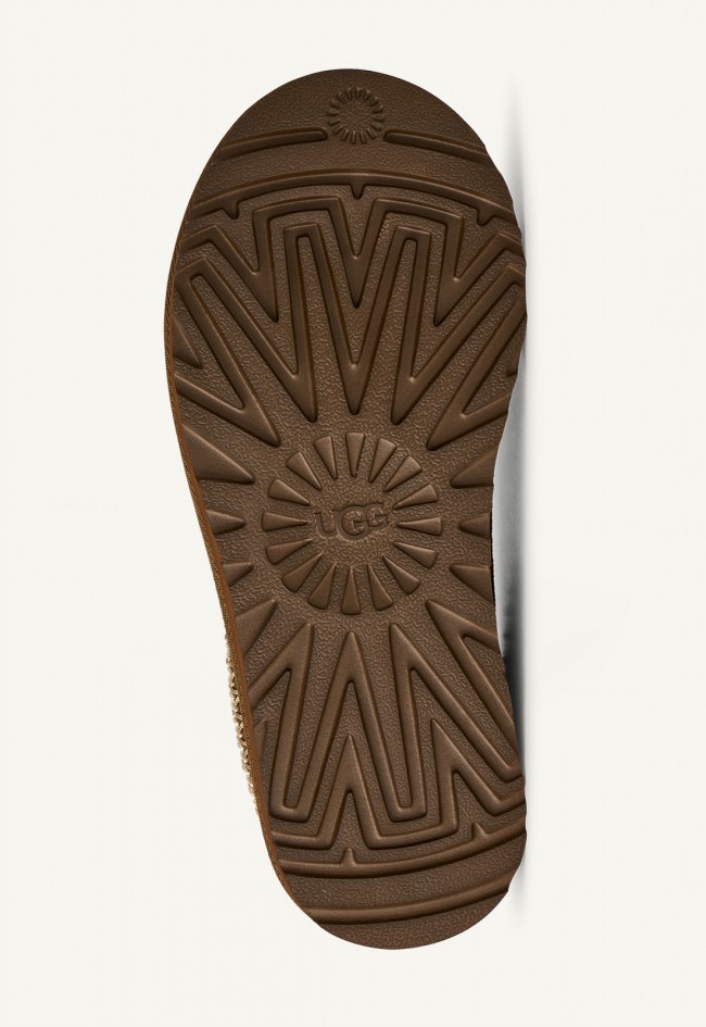 Zueco UGG Tasman II de mujer de ante marrón con forro de piel de oveja